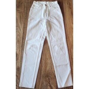 Vintage Levi's 912 Jeans Womens 7 Medium White Slim Fit High Rise USA Orange Tab